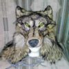 Grey Wolf Head Hat