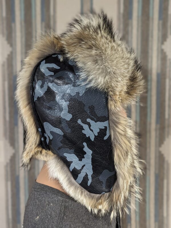 Camo Coyote Mohawk Trapper Hat - Image 4