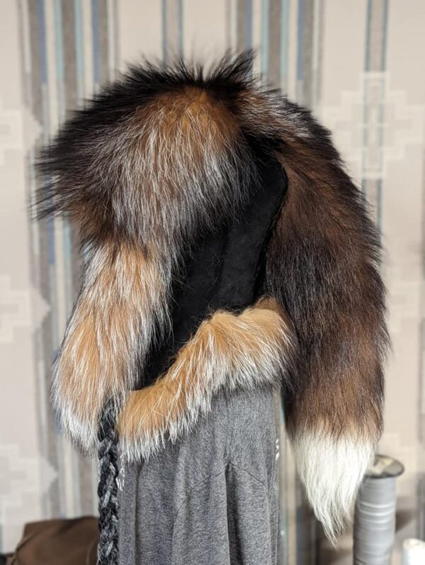 Giant Crystal Fox Fur Trapper Hat - Image 2