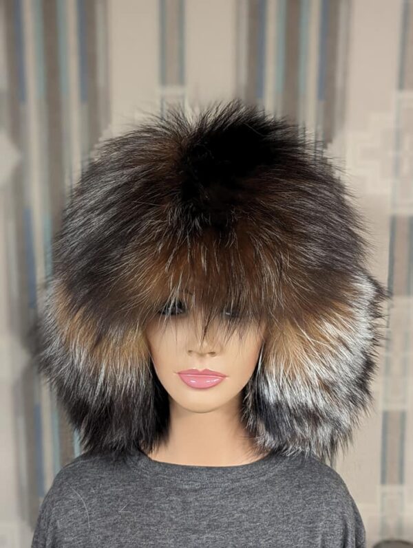 Giant Crystal Fox Fur Trapper Hat - Image 3