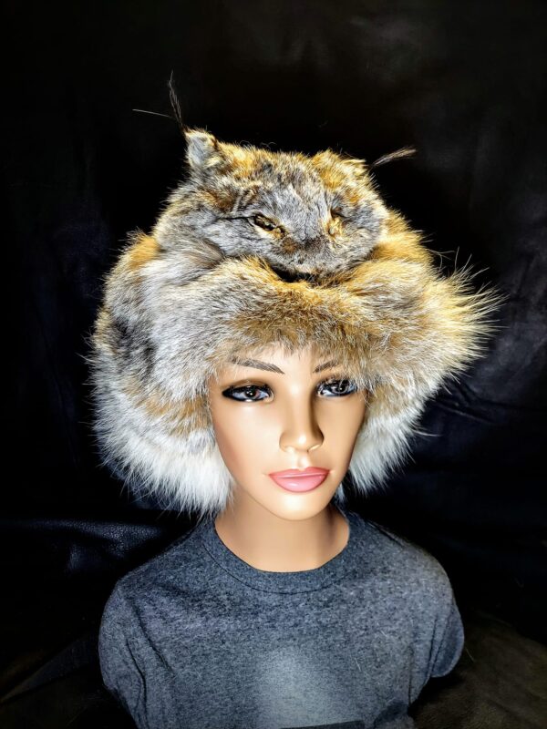 Alaskan Lynx Mountain Man Hat With Face - Image 5