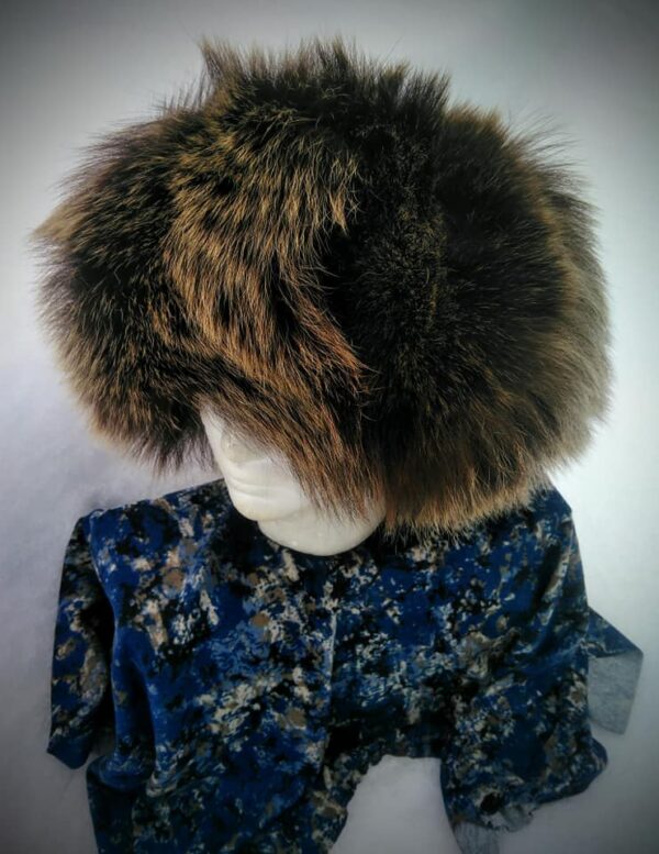 Full Brown Bear Fur Hat - Image 11