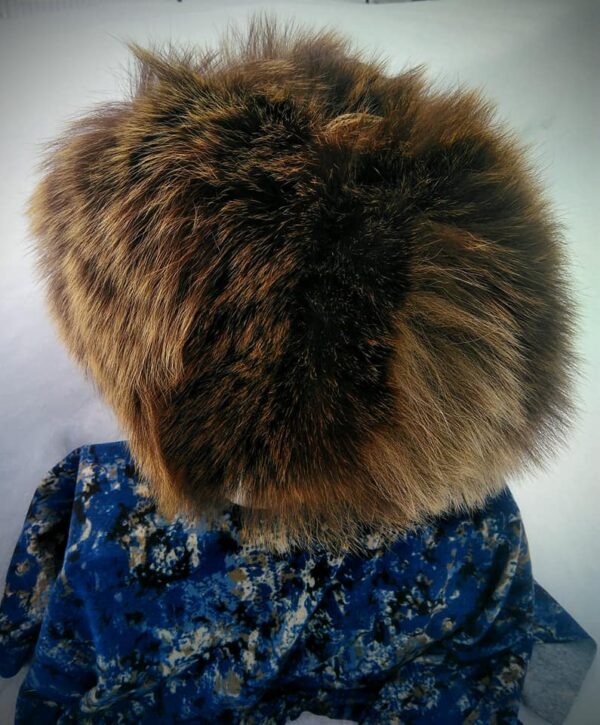Full Brown Bear Fur Hat - Image 7