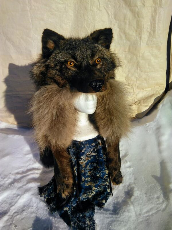 Black Wolf Head Hat - Image 8