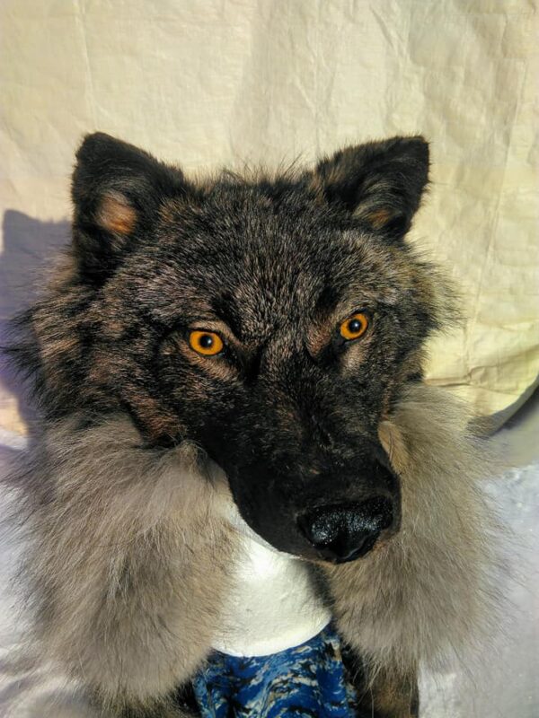 Black Wolf Head Hat - Image 2