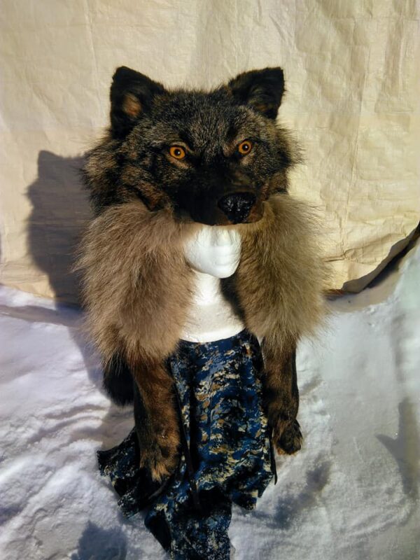 Black Wolf Head Hat - Image 4